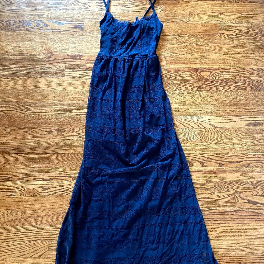 Lace Navy Maxi Dress (size S)